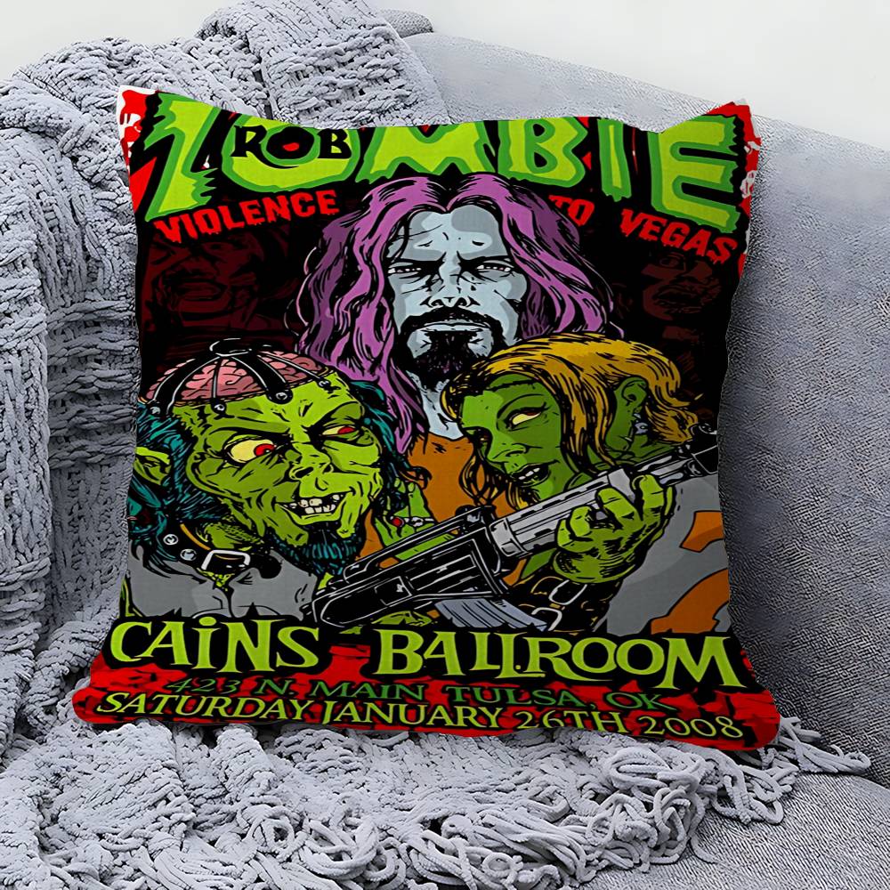 Rob Zombie Personalized Pillow Cover Kids Bedroom Wild Party Decor Pillowcase Kid Birthday Shower Gift