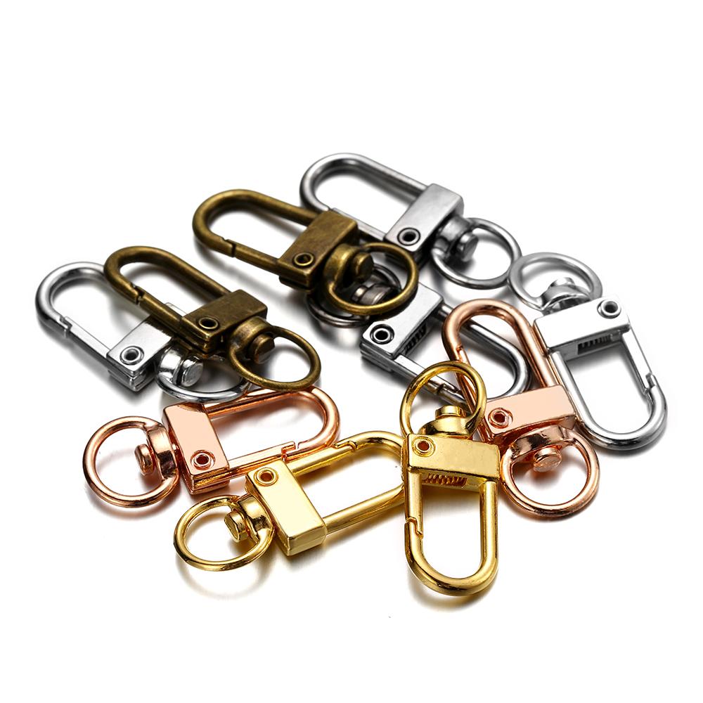10pcs/lot 12*33mm Dog Buckle Zinc Alloy Bag Hook Buckle Key Ring Connectors For DIY Jewelry Making Supplies
