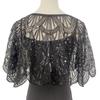 Mesh Sequins Shawls Blingbling Short Cape Elegant Sequins Poncho Coat  Girl