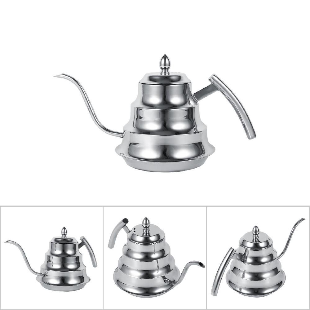 Bambusgelenk-Design Schwanenhals Kaffeekanne Edelstahl Schwanenhals Teekanne Kaffeezubereitung