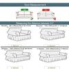 Dustproof Stretch Sofa Slipcover 1/2/3/4 Seat Solid Color Couch Cover Non-slip Sofa Cover  Home Use