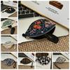 Flower Pull Type Key Bag Portable Cute Zero Wallet Multifunctional Ethnic Style Coin Purse  Key Bag