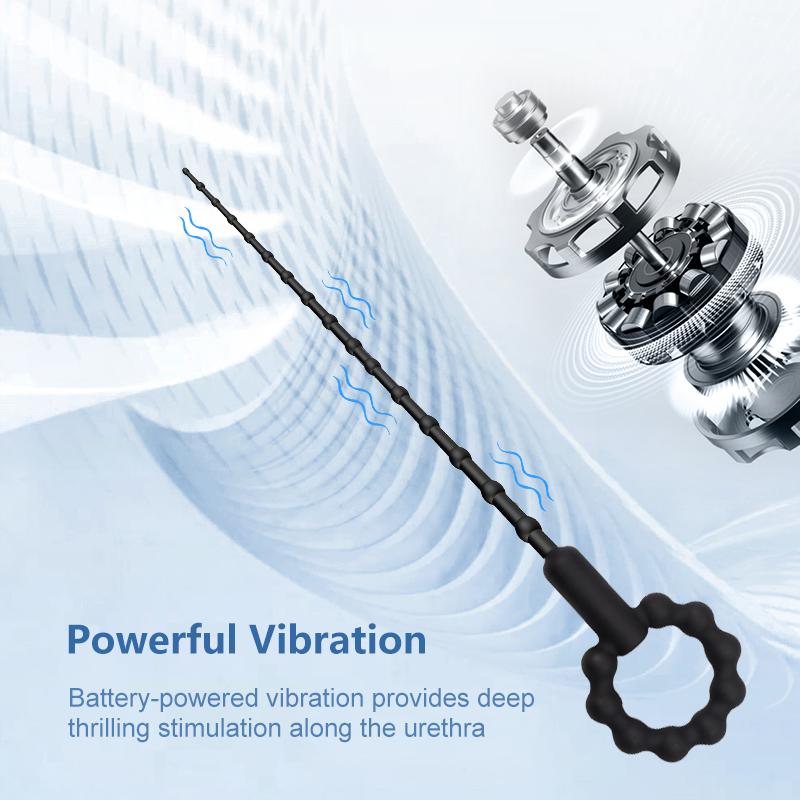 Soft Silicone Urethral Sound for Men, Slim Flexible Beginner Dilator with Smooth Tip, Easy Clean & Discreet Storage Sex Toy