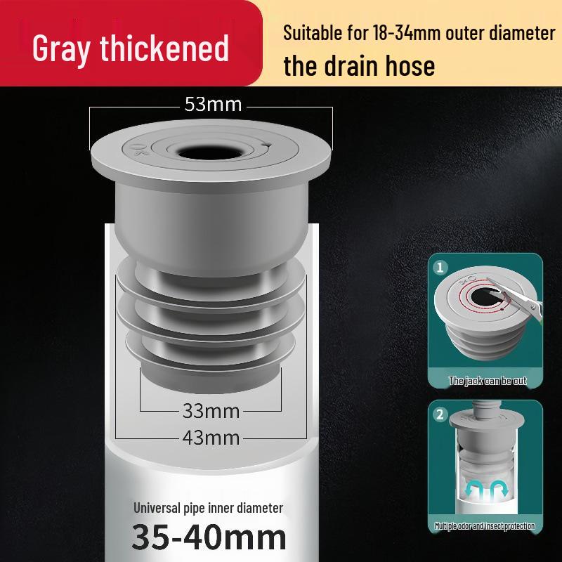 Odor-Proof Sealing Ring for Washing Machine and Floor Drain - Insect and Odor Stopper for Sewer Pipes