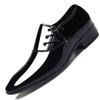 British Men's Leather Shoes Men's Fall Bright Leather Business Formal Work Black Pointed All Metch Men's Shoes