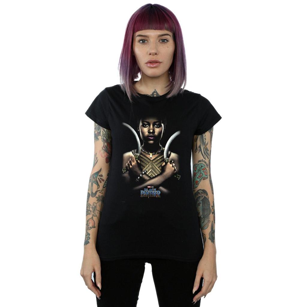 Marvel Womens/Ladies Black Panther Nakia Poster Cotton T-Shirt