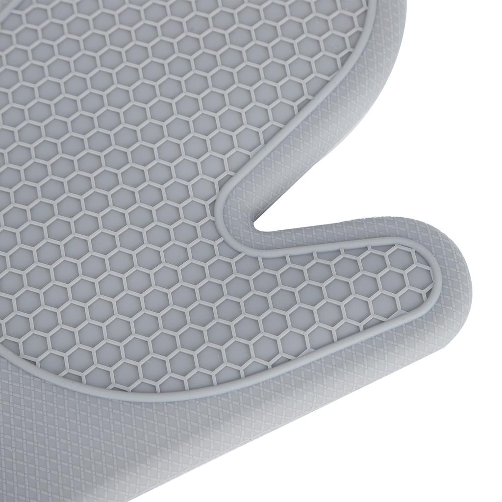 Oven Mitts Oblique Mouth Texture Silicone Nonslip Soft   Flexible To Use Cotton Lining Silicon Oven Mittens(  )