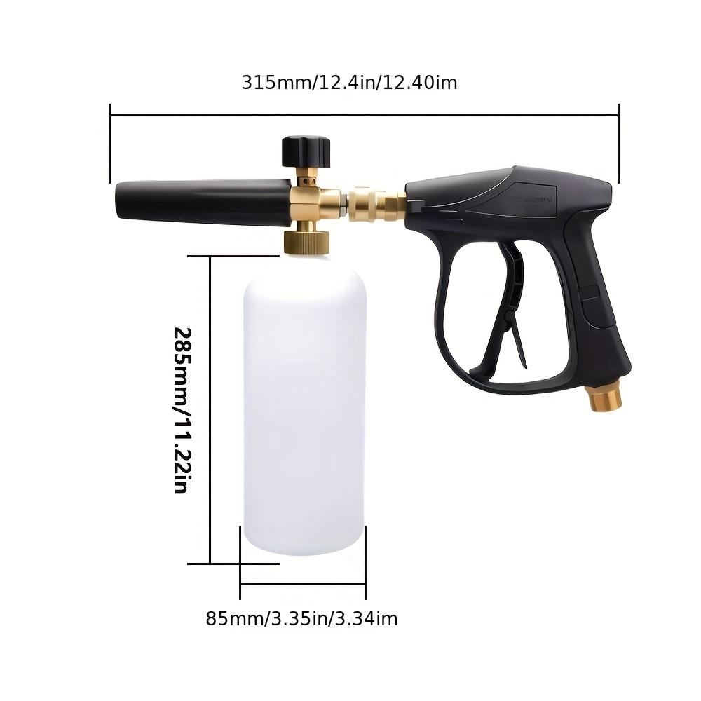 M22-14 High-pressure Water Gun with Foam Spray Pot, Nozzle Car Washing Suit, 1/4 Inch Quick Connector, with Car Washing Gloves