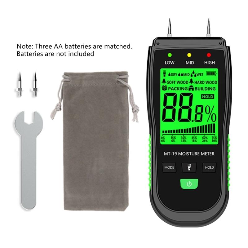 Digital Wood Moisture Meter Humidity Tester Analyzers Measurement Tool For Testing Timber Paperboards Accurate Readings