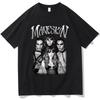 Italská rocková kapela Maneskin 2025 Světové turné Módní gotické retro pánské dámské volné tričko s krátkým rukávem ležérní pouliční oblečení