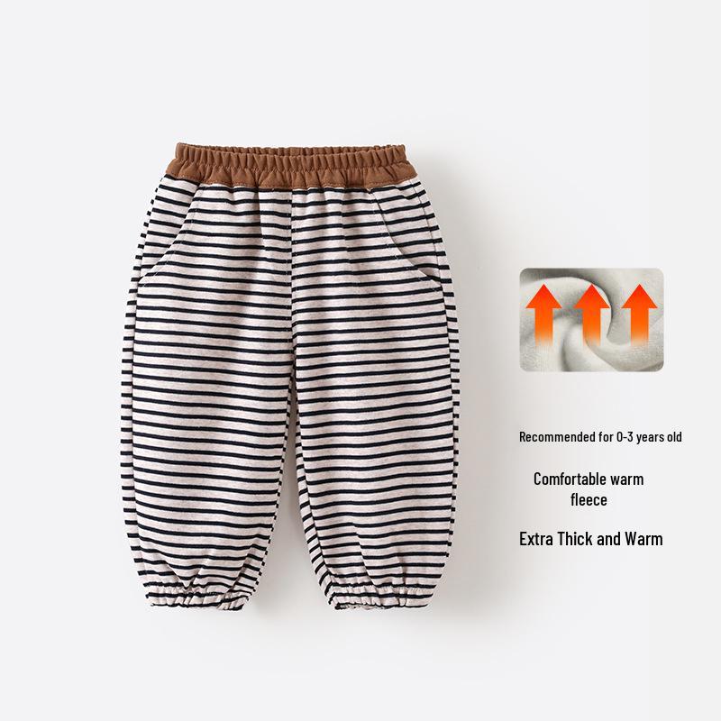 

Kids Fleece-Lined Joggers: Stylish & Warm Autumn/Winter Pants for Boys & Girls 80 cm