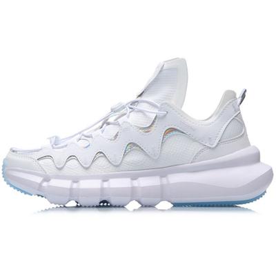 Li Ning Wudao 2.3 Lite Fabric Round Toe Shock Absorbing Non-Slip Wear-Resistant Low-Top Retro Basketball Shoes Women Sneaker White AGBR052-2