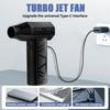 Mini Turbo Jet Fan Electric Air Duster with 3 Gear Adjustable 1000000RPM Wind Speed 68m/s Car Computer Cleaning Blower Tool