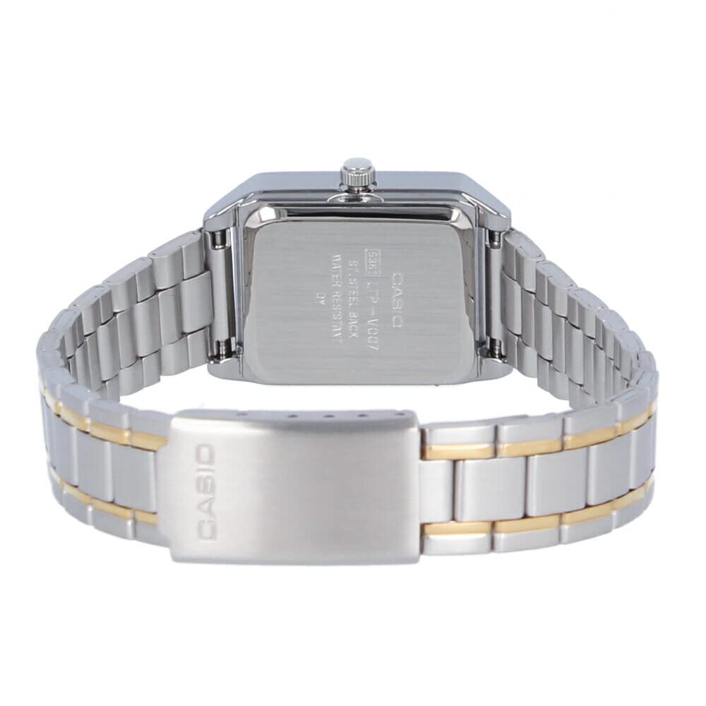 CASIO LTP-V007SG-9E women's quartz watch, brass, stainless steel, metal, silver, gold