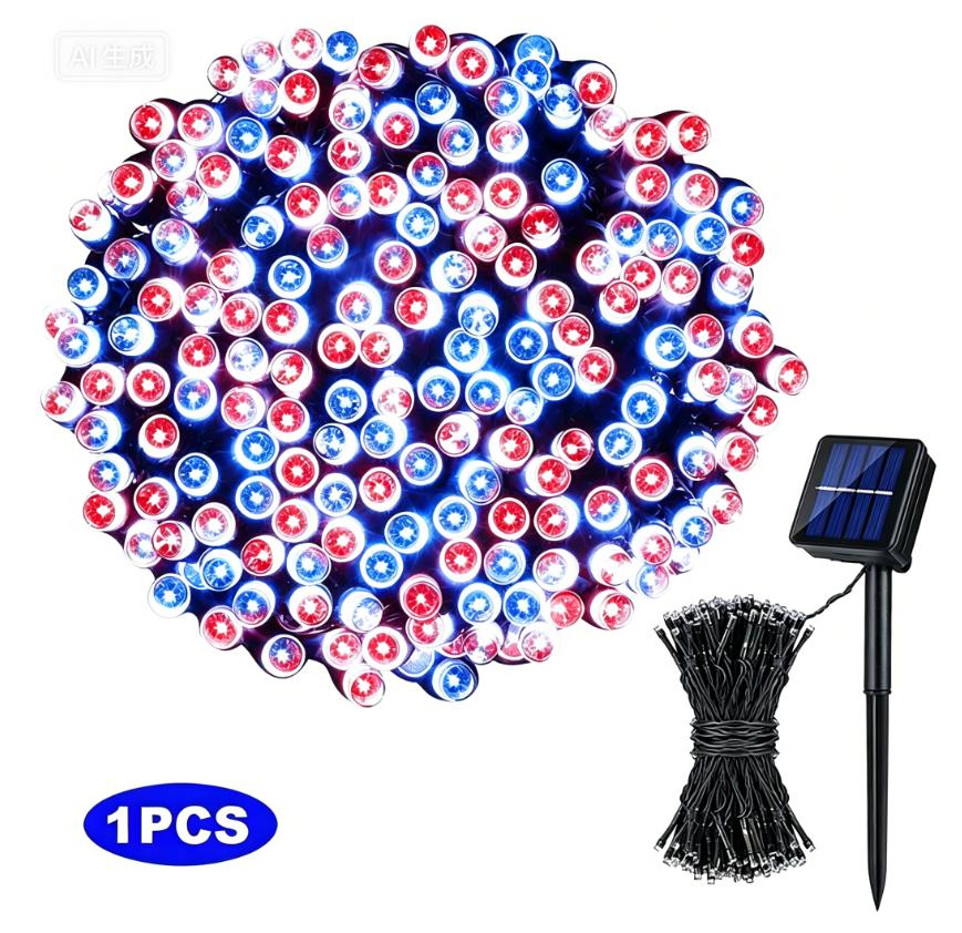 7M Solar String Lights LED Waterproof 8 Lighting Modes for Courtyard Garden Tree Party Christmas Halloween Decorations