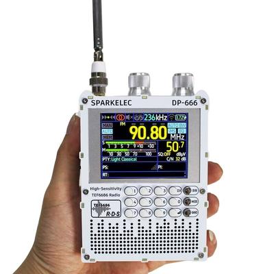 DP-666 TEF6686 Radio Hohe Empfindlichkeit Vollband UKW AM LW MW SW Kurzwelle ESP32 RDS 2,8 Zoll IPS LCD