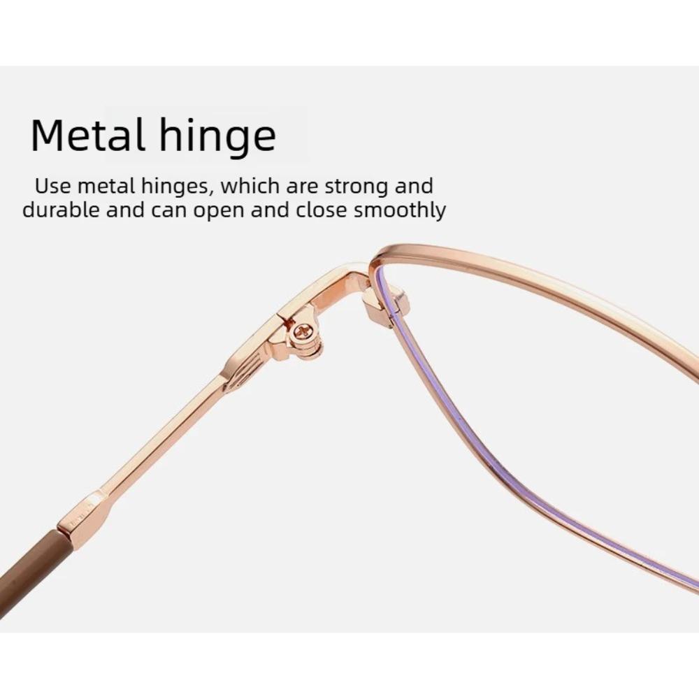 Retro Cat Eye Metal Frame Anti-Blue Light Myopia Glasses Ultra-Lightweight High-Definition Eyewear Unisex Diopter 0 To -4.0