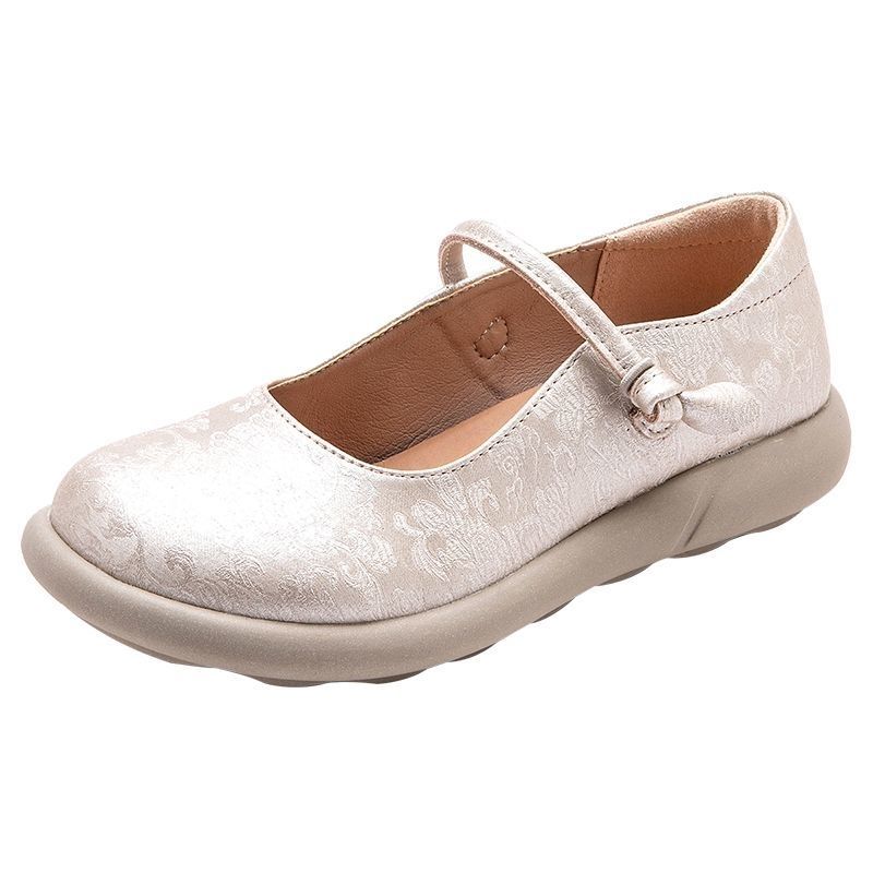 Fashion 2025 New strappy flats spring shoes for women summer loafers woman wide fit mary jane shoes green flats slip on moccasins retro