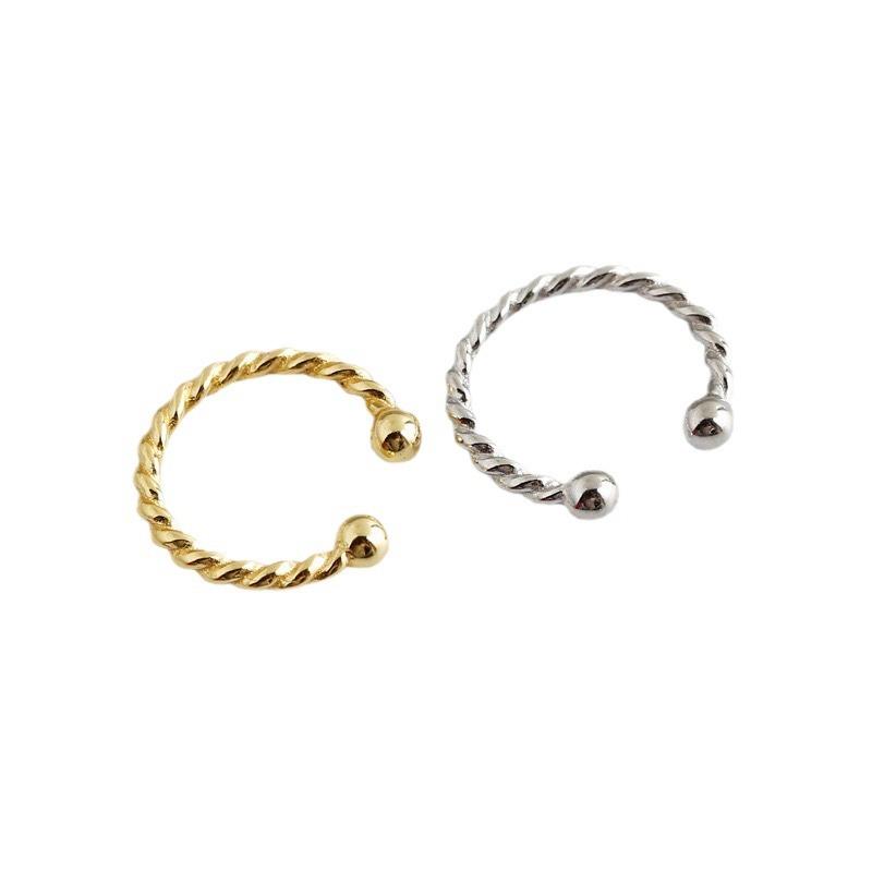 Korean Version of Hip-hop Trend Ear Bone Clip Women's Ear Buckle Twist Personality No Ear Piercing Ear Clip Temperament Stud Earrings Jewelry