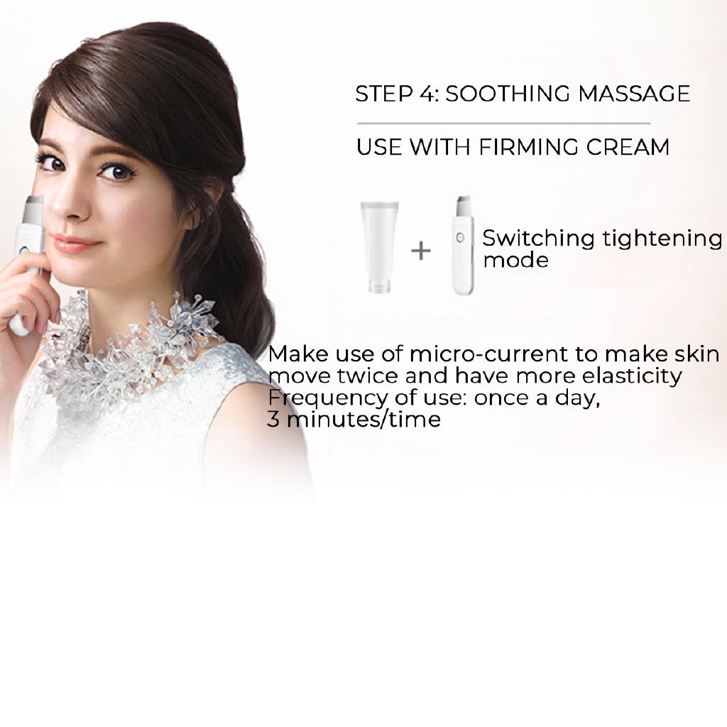 1.5W USB Ultrasonic Ion Deep Cleaning Blackhead Remover Facial Pore Cleaner Skin Scrubber Peeling Shovel Face Lifting