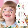 Christmas Face Tattoo Stickers Bells Bow Hearts Stars Ribbons Freckles Temporary Tattoo Stickers for Festival Party