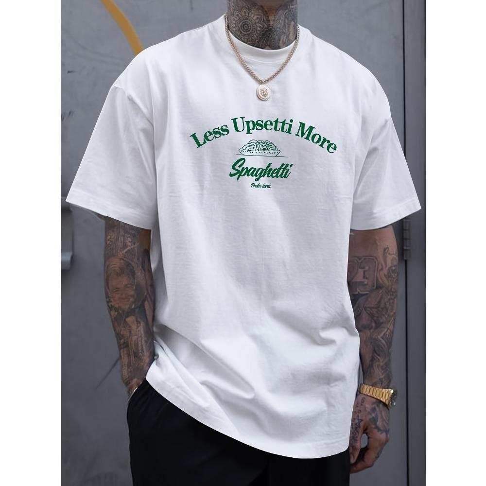 

Men s Fashion Creative Design Sense Pasta Printing Printing Sports Leisure Daily Versatile Summer Short Sleeve T-Shirt M