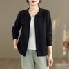 Dimanaf 2025 Autumn Winter Sweater Coat Women Casual Solid Basic Cotton Knitted Cardigan Zipper Jackets