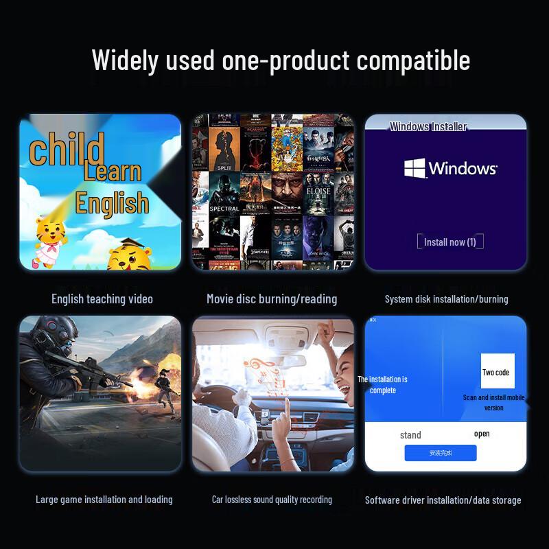 Lenovo 8x USB External DVD Burner Drive GP70Pro