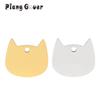 5pcs Blank Pendant Cat Collar Golden Silvery Nameplate Dog Name Anti-lost Pendant Pet Collar Accessories