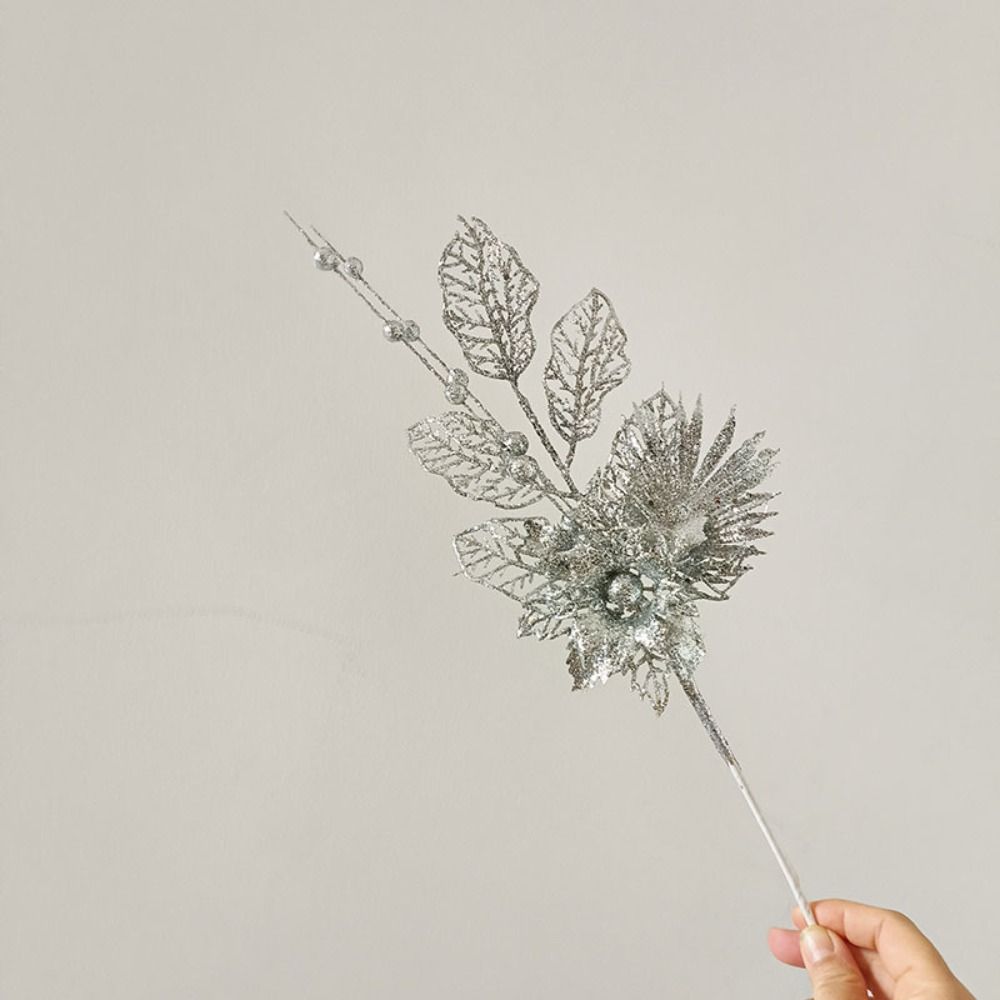 Glitter Artificial Branches Fake Christmas Tree Ornaments Simulated Berry Branch New Year