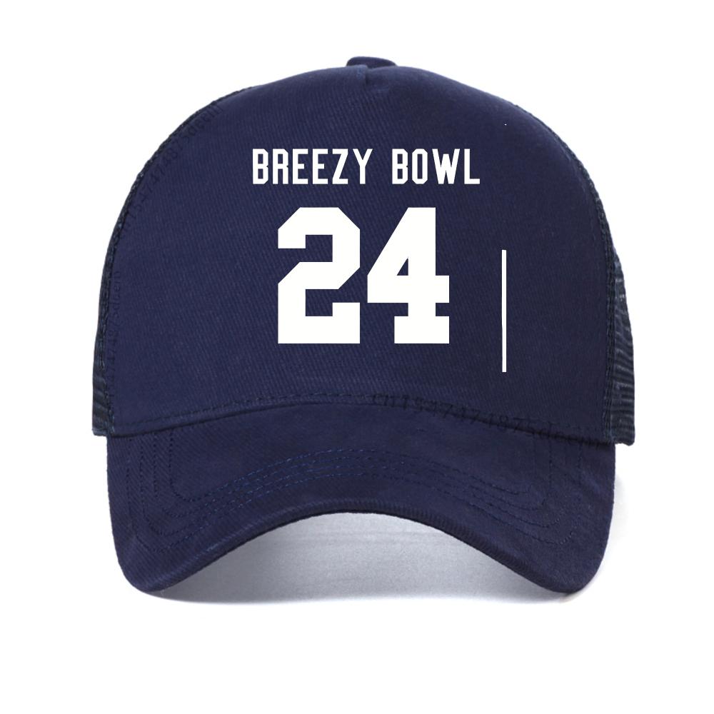 

BREEZY BOWL 24 Baseball Cap Women Design Trucker Hat Summer Cute Tennis Skate Sunscreen mesh Snapback Caps Breathable sun hats Adjustable темно-синього кольору