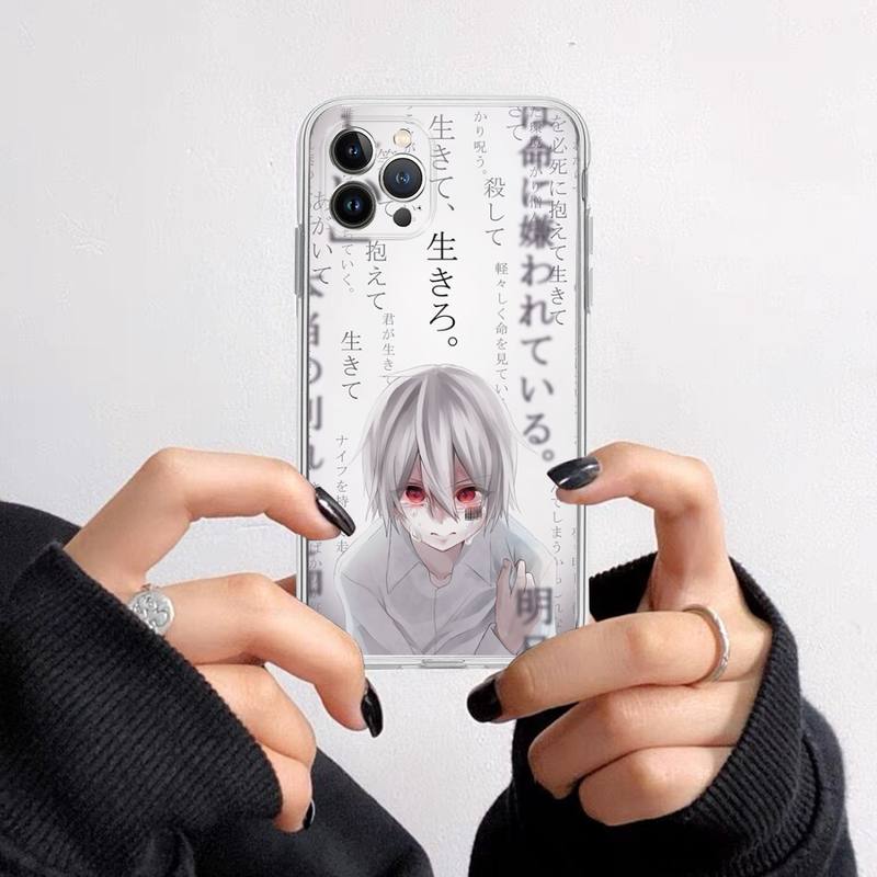 Anime Mafumafu Phone Case For iPhone 13 14 Pro Max XS XR 12 11 Pro 13 Mini 6 7 8 Plus Clear Back Cover Capa
