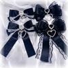 1Pc Ribbon Lace Bow Clip For Ita Bag Sweet Ribbon Bowknot Heart Diamond Clip Girls Lolita Pain Bag Decoration Bags Accessories