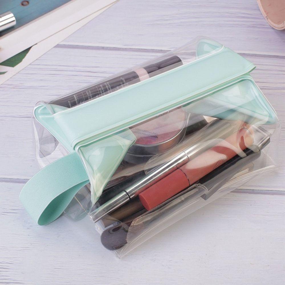 Large Capacity Clear Toiletry Bags Magnetic Closure Cosmetic Pouch Portable PVC Makeup Bag  Women