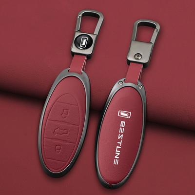 Zinc Alloy Leather Full Car Key Fob Cover Case For Faw Bestune T77 T77Pro New B70 T55 T33 T99 Protector Shell Accessories