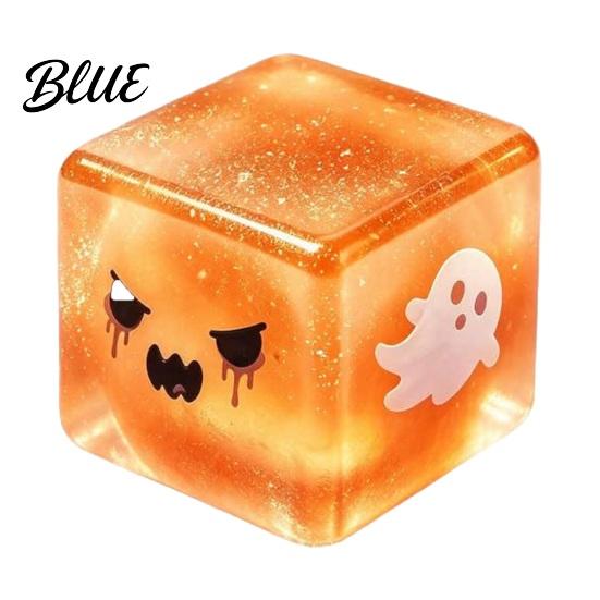 Dekorative Figuren für Schreibtische Halloween Geist Knetwürfel Glitzer Langsam aufsteigendes Fidget Spielzeug Mehrfarbig Verträumte Stress Spielzeuge Weich Dekompression