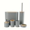 6pcs/set Bathroom Accessories Set Housewarming Gift Toothbrush Holder Bath Accessory Complete Set for Countertop Vanity Bathroom