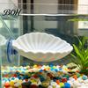 Betta Vis Habitat Accessoire Hangmat Schelp, met Zuignap, Rustplek Platform, Aquarium om te Slapen Verbergen Spelen Schelpvorm
