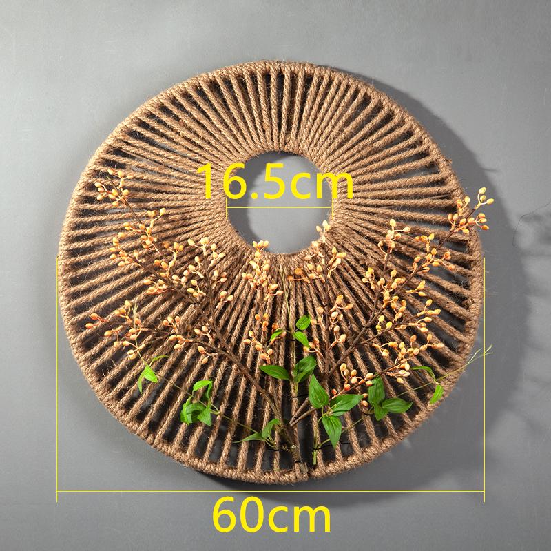 Rattan Woven Round Wall Decor for Living Room Background Wall Macrame Hanging
