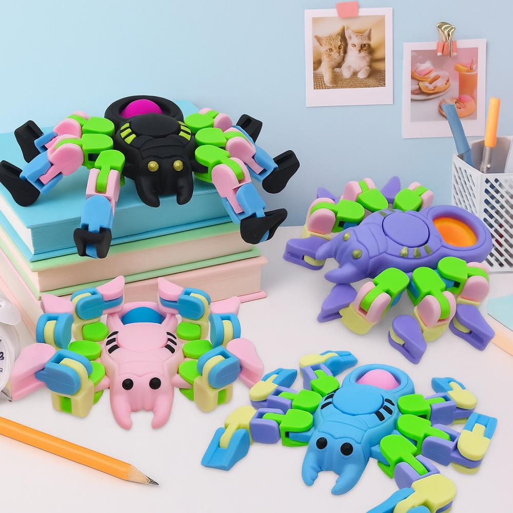 10pcs/set Cartoon Animals Transform Wacky Track Spinner Fidget Spinner Toys  Fingertip Toys