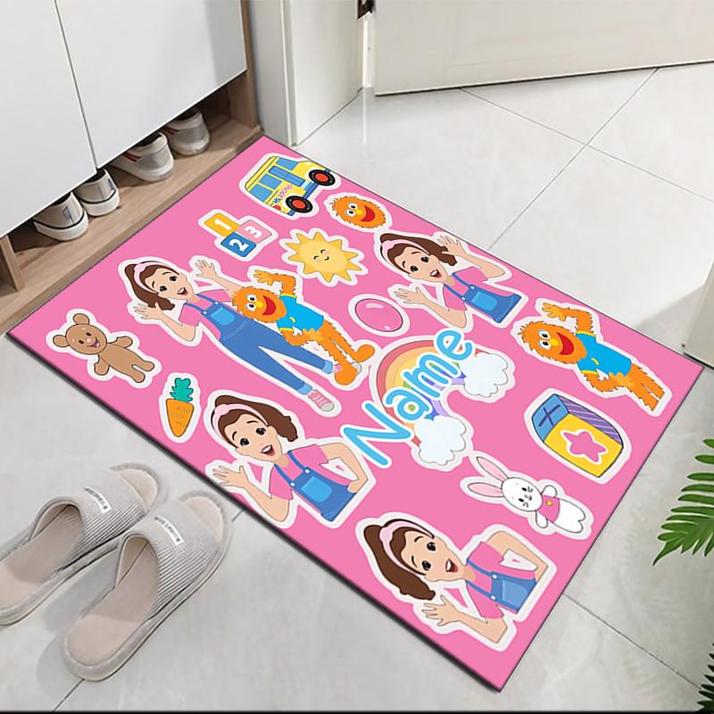 Custom Name Ms. Rachel Printed Carpet, for Office Chair Living Room Bedroom Kitchen Room Decor Gifts.
