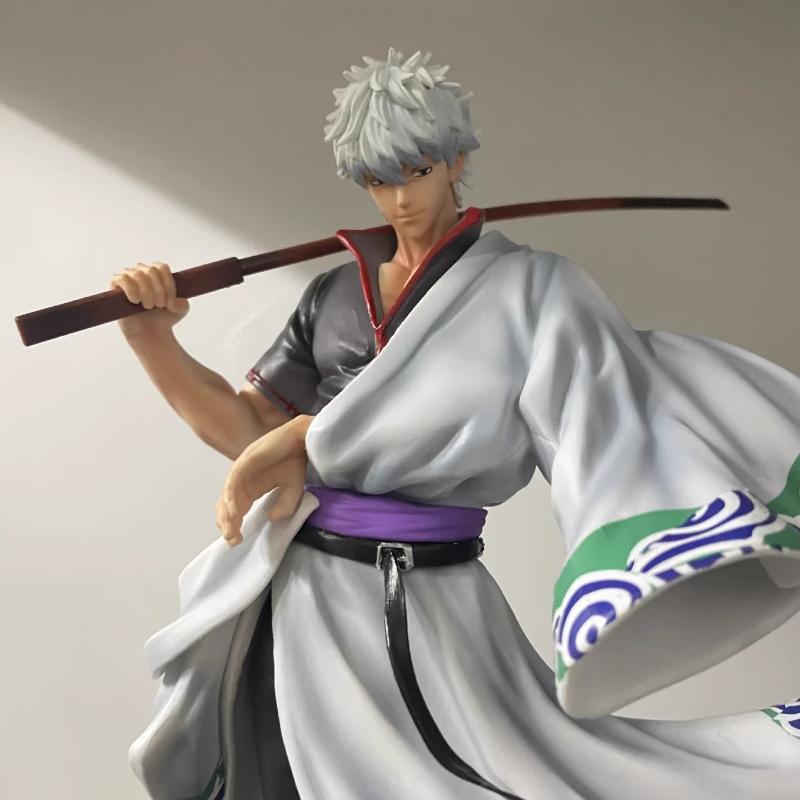 30cm Gintama Sakata Gintoki 2.0 Actionfigur Harz Anime Statue Mit Szenenbasis Sammlerstück Modell Spielzeug Schreibtischornament Junge Geschenk