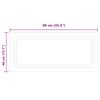 LED Bathroom Mirror Transparent 90 x 40 cm Tempered Glass