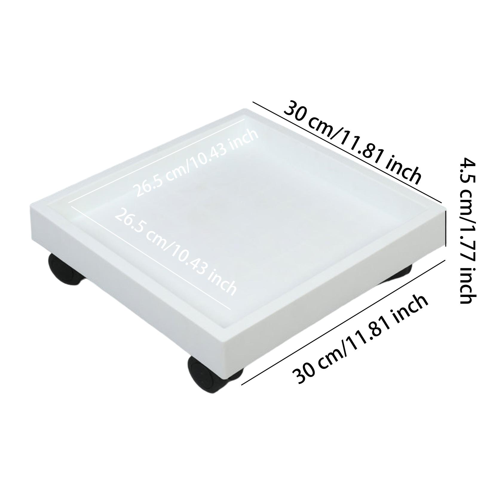 

Pot Caddy with Wheels Planter Mover Trolley Flower Pot Saucer Tray Potted Plant Stand for Indoor Outdoor Garden Home Balcony белый