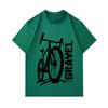 Men's 100% Cotton Crew Neck Short Sleeve T-Shirt, Vintage Gravel Bike Printed Casual Tee, Comfortable Breathable Daily Wear Top For Bicycle Cycling En