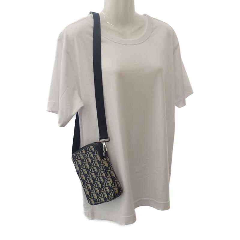 Dior  2ESBC265YSE-H05E Shoulder Bag Navy/beige canvas/leather Women