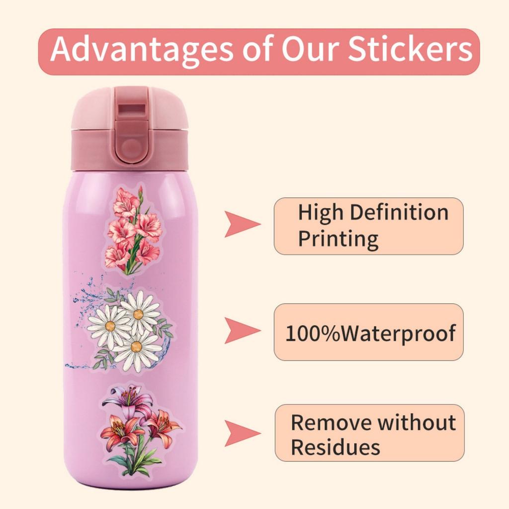 60pcs Suitcase Stickers Waterproof Stickers Scooter Computer Tablet Cartoon Decoration