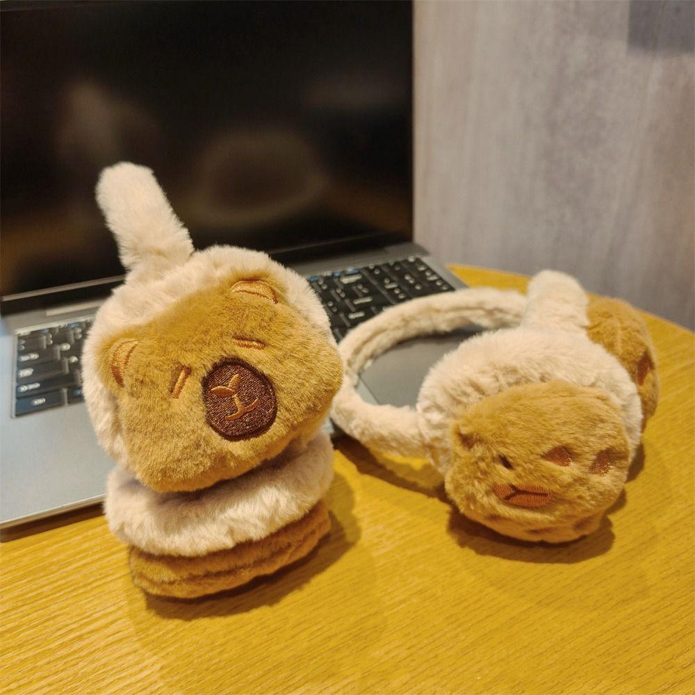 Windproof Capybara Earmuffs Cartoon Children's Ear Cap Cute Foldable Ear Cover  Student
