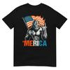 Bigfoot Merica Rock American Flag Patriotic 4th Of July TShirt