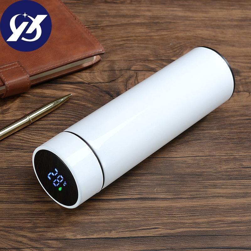 304 Stainless Steel Intelligent Thermos Cup Double Vacuum Digital Display Temperature Straight LED Business Office Temperature Cup